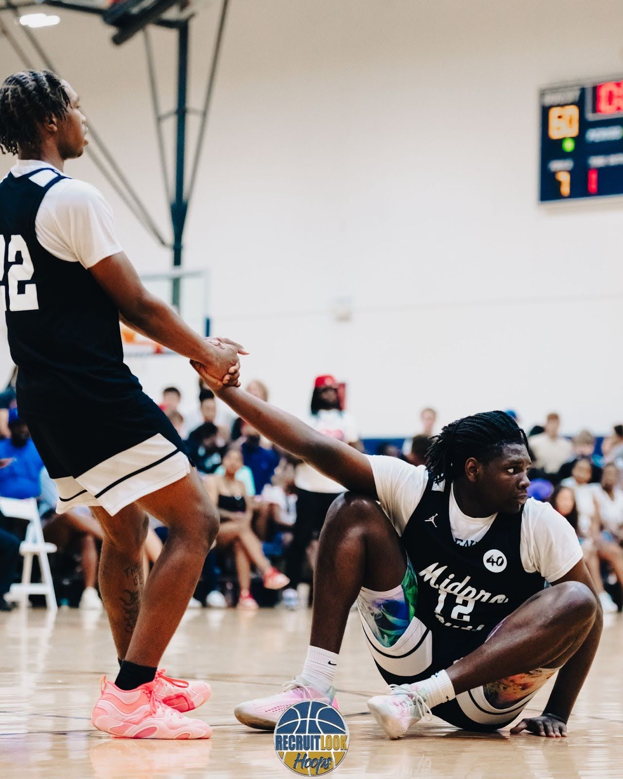 Basketball players in action